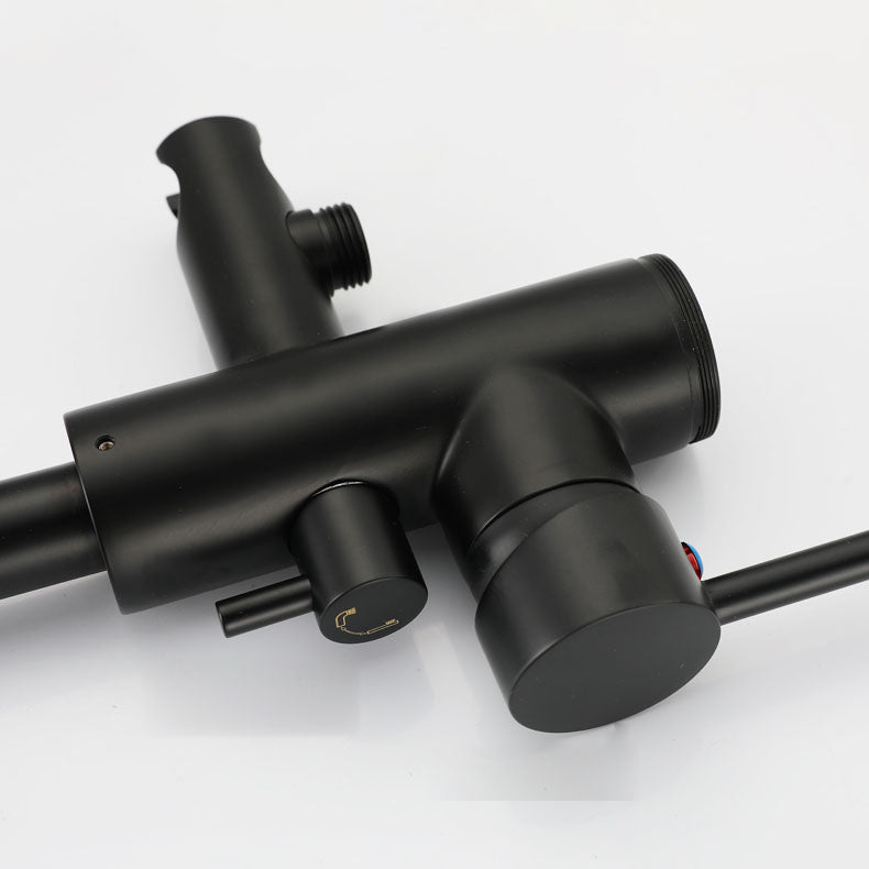 Contemporary Metal Freestanding Faucet Floor Mounted Freestanding Bathtub Faucet Clearhalo 'Bathroom Remodel & Bathroom Fixtures' 'Bathtub Faucets' 'bathtub_faucets' 'Home Improvement' 'home_improvement' 'home_improvement_bathtub_faucets' 6681599