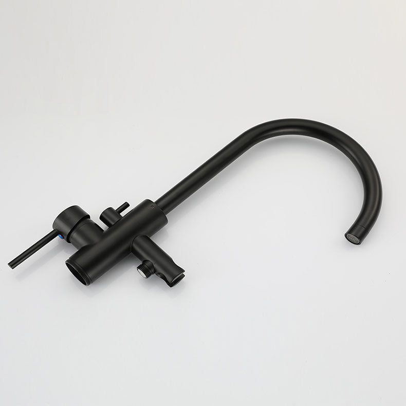 Contemporary Metal Freestanding Faucet Floor Mounted Freestanding Bathtub Faucet Clearhalo 'Bathroom Remodel & Bathroom Fixtures' 'Bathtub Faucets' 'bathtub_faucets' 'Home Improvement' 'home_improvement' 'home_improvement_bathtub_faucets' 6681612