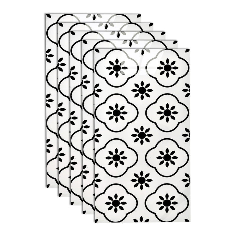PVC Peel and Stick Tile 12" x 23" Rectangle Grid Waterproof Peel and Stick Tiles 10 Pack Black-White Clearhalo 'Flooring 'Home Improvement' 'home_improvement' 'home_improvement_peel_stick_blacksplash' 'Peel & Stick Backsplash Tile' 'peel_stick_blacksplash' 'Walls & Ceilings' Walls and Ceiling' 6681746