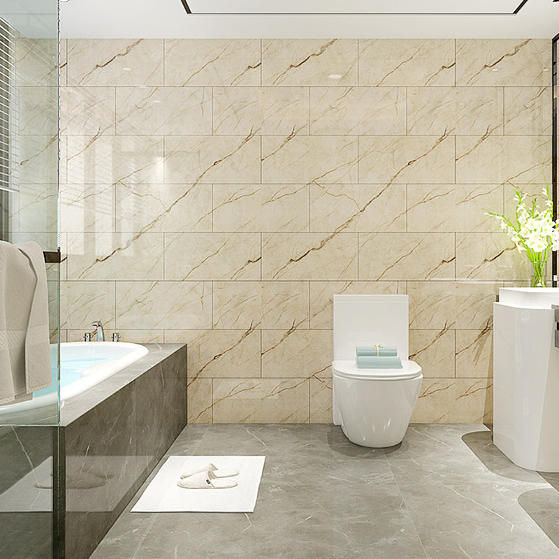 Modern Backsplash Wallpaper Marble Print Peel and Stick Backsplash Tile for Bathroom Beige 10-Piece Set Clearhalo 'Flooring 'Home Improvement' 'home_improvement' 'home_improvement_peel_stick_blacksplash' 'Peel & Stick Backsplash Tile' 'peel_stick_blacksplash' 'Walls & Ceilings' Walls and Ceiling' 6681763