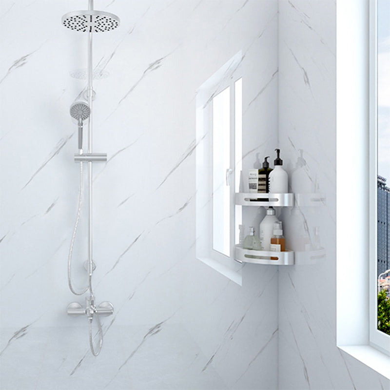 Modern Single Tile Waterproof Peel and Stick Backsplash Tile for Bathroom Gray-White Clearhalo 'Flooring 'Home Improvement' 'home_improvement' 'home_improvement_peel_stick_blacksplash' 'Peel & Stick Backsplash Tile' 'peel_stick_blacksplash' 'Walls & Ceilings' Walls and Ceiling' 6681791