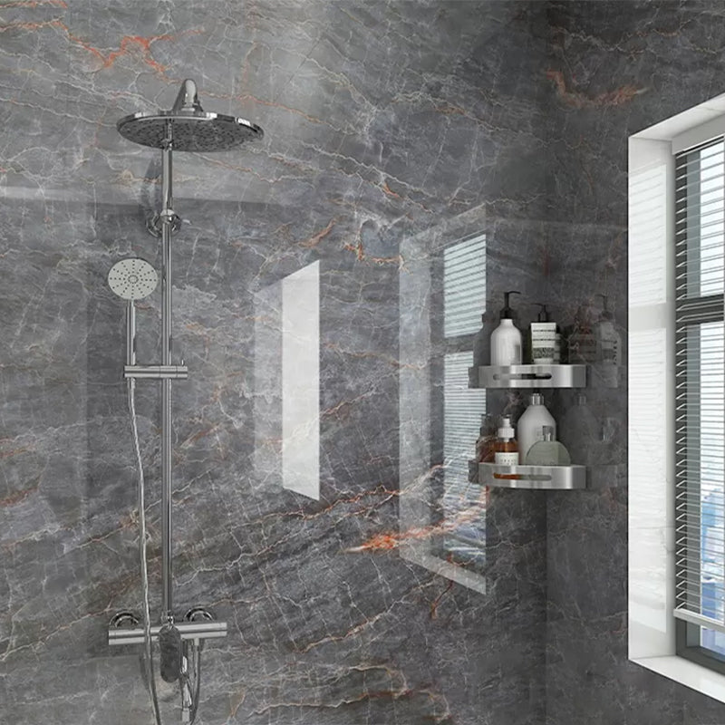 Modern Single Tile Waterproof Peel and Stick Backsplash Tile for Bathroom Dark Gray Clearhalo 'Flooring 'Home Improvement' 'home_improvement' 'home_improvement_peel_stick_blacksplash' 'Peel & Stick Backsplash Tile' 'peel_stick_blacksplash' 'Walls & Ceilings' Walls and Ceiling' 6681792