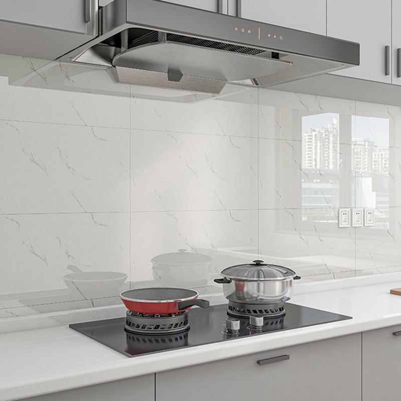 Modern Backsplash Tile Smooth Backsplash Wallpaper for Kitchen White 50-Piece Set Clearhalo 'Flooring 'Home Improvement' 'home_improvement' 'home_improvement_peel_stick_blacksplash' 'Peel & Stick Backsplash Tile' 'peel_stick_blacksplash' 'Walls & Ceilings' Walls and Ceiling' 6681880