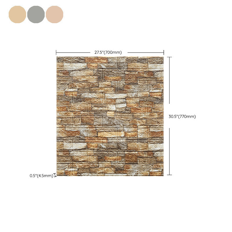Farmhouse Wall Plank 3D Brick Bathroom Living Room Wall Panels Set of 2 Clearhalo 'Flooring 'Home Improvement' 'home_improvement' 'home_improvement_wall_paneling' 'Wall Paneling' 'wall_paneling' 'Walls & Ceilings' Walls and Ceiling' 6682037