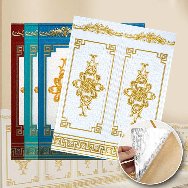 Glam Style Wall Panel Living Room 3D Embossed Waterproof Wall Paneling Clearhalo 'Flooring 'Home Improvement' 'home_improvement' 'home_improvement_wall_paneling' 'Wall Paneling' 'wall_paneling' 'Walls & Ceilings' Walls and Ceiling' 6682041