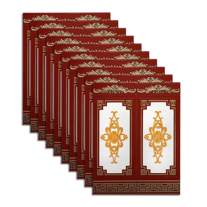 Glam Style Wall Panel Living Room 3D Embossed Waterproof Wall Paneling Red Clearhalo 'Flooring 'Home Improvement' 'home_improvement' 'home_improvement_wall_paneling' 'Wall Paneling' 'wall_paneling' 'Walls & Ceilings' Walls and Ceiling' 6682043