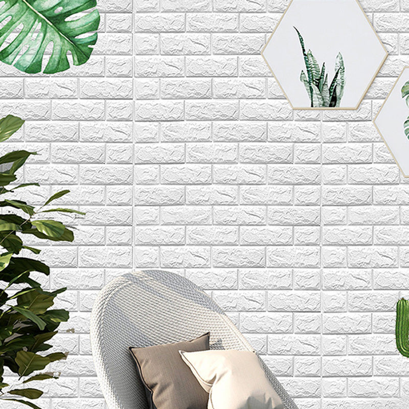 Industrial Wall Plank 3D Print Bathroom and Living Room Wall Panels Set of 200 in White Clearhalo 'Flooring 'Home Improvement' 'home_improvement' 'home_improvement_wall_paneling' 'Wall Paneling' 'wall_paneling' 'Walls & Ceilings' Walls and Ceiling' 6682068