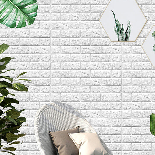 Industrial Wall Plank 3D Print Bathroom and Living Room Wall Panels Set of 200 in White Clearhalo 'Flooring 'Home Improvement' 'home_improvement' 'home_improvement_wall_paneling' 'Wall Paneling' 'wall_paneling' 'Walls & Ceilings' Walls and Ceiling' 6682068