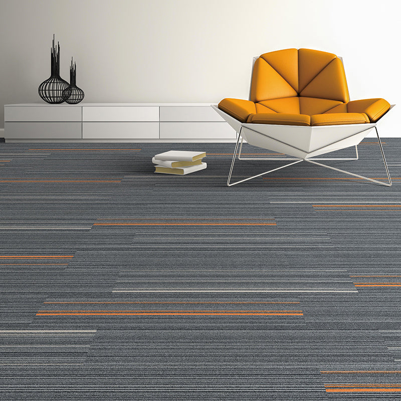 Gray Tone Level Loop Carpet Tile Self Adhesive Indoor Office Carpet Tile Gray/ Coffee Clearhalo 'Carpet Tiles & Carpet Squares' 'carpet_tiles_carpet_squares' 'Flooring 'Home Improvement' 'home_improvement' 'home_improvement_carpet_tiles_carpet_squares' Walls and Ceiling' 6682080
