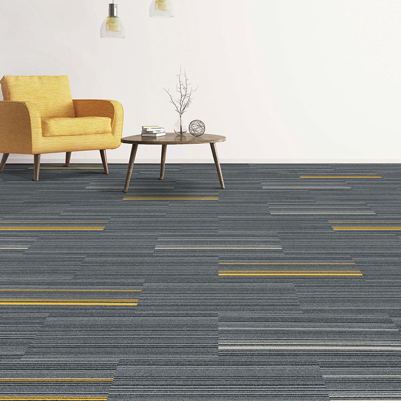 Gray Tone Level Loop Carpet Tile Self Adhesive Indoor Office Carpet Tile Gray-Khaki Clearhalo 'Carpet Tiles & Carpet Squares' 'carpet_tiles_carpet_squares' 'Flooring 'Home Improvement' 'home_improvement' 'home_improvement_carpet_tiles_carpet_squares' Walls and Ceiling' 6682082