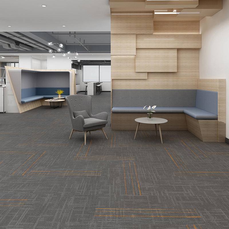 Gray Tone Level Loop Carpet Tile Self Adhesive Indoor Office Carpet Tile Smoke Gray Clearhalo 'Carpet Tiles & Carpet Squares' 'carpet_tiles_carpet_squares' 'Flooring 'Home Improvement' 'home_improvement' 'home_improvement_carpet_tiles_carpet_squares' Walls and Ceiling' 6682086