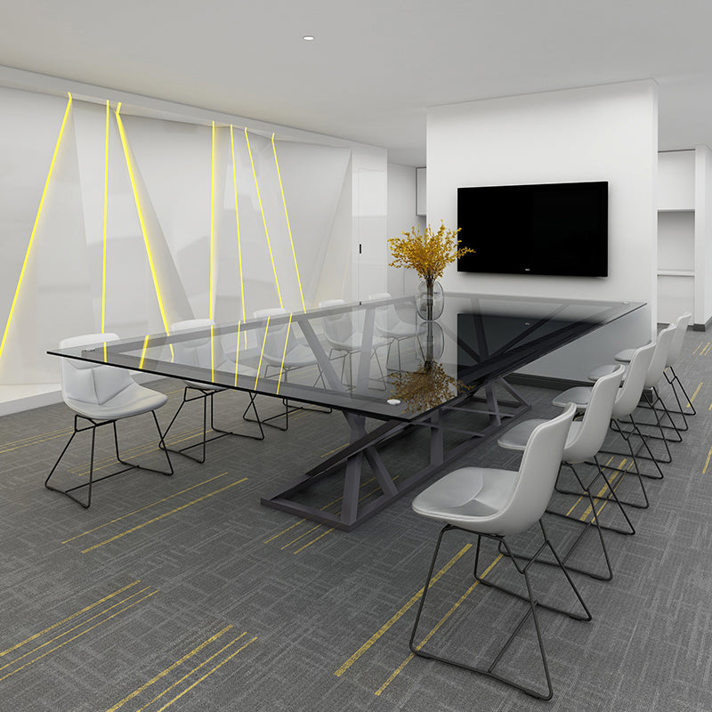 Gray Tone Level Loop Carpet Tile Self Adhesive Indoor Office Carpet Tile Heather Gray Clearhalo 'Carpet Tiles & Carpet Squares' 'carpet_tiles_carpet_squares' 'Flooring 'Home Improvement' 'home_improvement' 'home_improvement_carpet_tiles_carpet_squares' Walls and Ceiling' 6682088