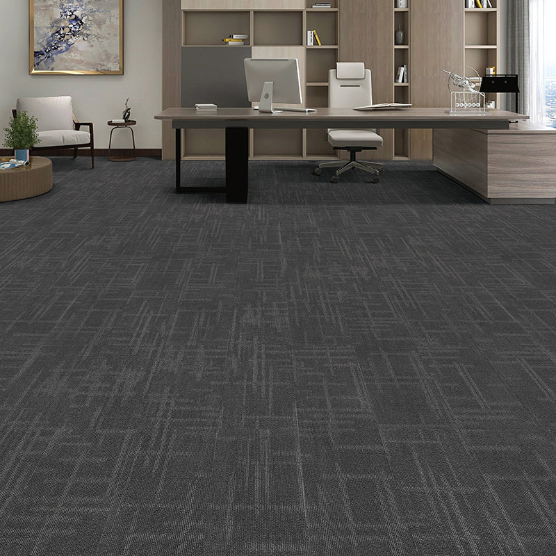 Gray Tone Level Loop Carpet Tile Self Adhesive Indoor Office Carpet Tile Dark Heather Gray-Black Clearhalo 'Carpet Tiles & Carpet Squares' 'carpet_tiles_carpet_squares' 'Flooring 'Home Improvement' 'home_improvement' 'home_improvement_carpet_tiles_carpet_squares' Walls and Ceiling' 6682091