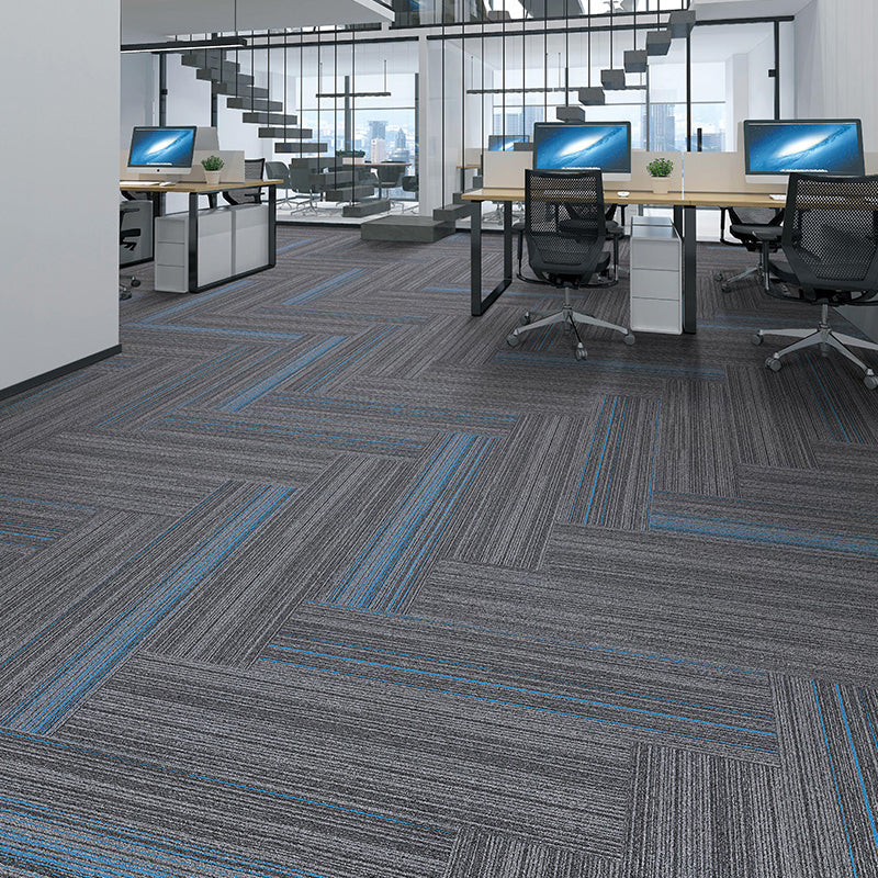Gray Tone Level Loop Carpet Tile Self Adhesive Indoor Office Carpet Tile Carbon Clearhalo 'Carpet Tiles & Carpet Squares' 'carpet_tiles_carpet_squares' 'Flooring 'Home Improvement' 'home_improvement' 'home_improvement_carpet_tiles_carpet_squares' Walls and Ceiling' 6682093