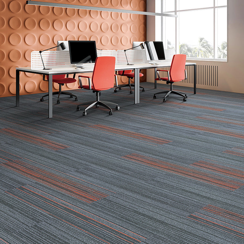 Gray Tone Level Loop Carpet Tile Self Adhesive Indoor Office Carpet Tile Pewter Clearhalo 'Carpet Tiles & Carpet Squares' 'carpet_tiles_carpet_squares' 'Flooring 'Home Improvement' 'home_improvement' 'home_improvement_carpet_tiles_carpet_squares' Walls and Ceiling' 6682095