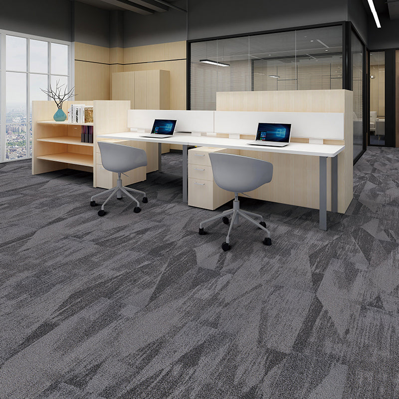 Gray Tone Level Loop Carpet Tile Self Adhesive Indoor Office Carpet Tile Dark Gray Clearhalo 'Carpet Tiles & Carpet Squares' 'carpet_tiles_carpet_squares' 'Flooring 'Home Improvement' 'home_improvement' 'home_improvement_carpet_tiles_carpet_squares' Walls and Ceiling' 6682103