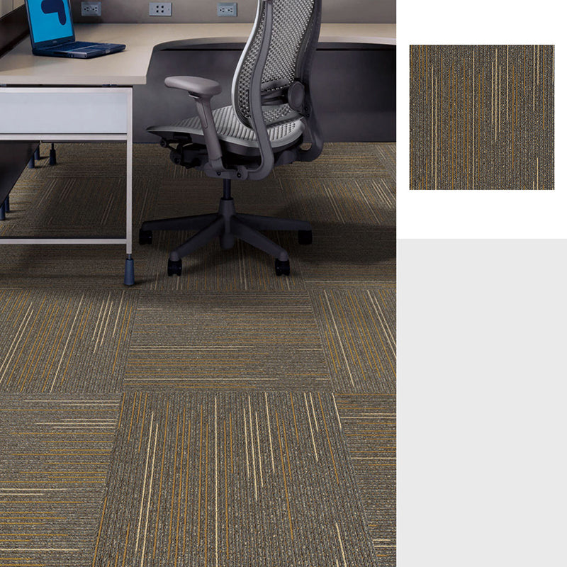 Gray Tone Level Loop Carpet Tile Geometric Self Adhesive Indoor Office Carpet Tiles Light Yellow Clearhalo 'Carpet Tiles & Carpet Squares' 'carpet_tiles_carpet_squares' 'Flooring 'Home Improvement' 'home_improvement' 'home_improvement_carpet_tiles_carpet_squares' Walls and Ceiling' 6682133