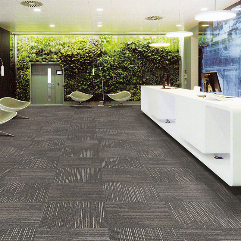 Gray Tone Level Loop Carpet Tile Geometric Self Adhesive Indoor Office Carpet Tiles Clearhalo 'Carpet Tiles & Carpet Squares' 'carpet_tiles_carpet_squares' 'Flooring 'Home Improvement' 'home_improvement' 'home_improvement_carpet_tiles_carpet_squares' Walls and Ceiling' 6682134