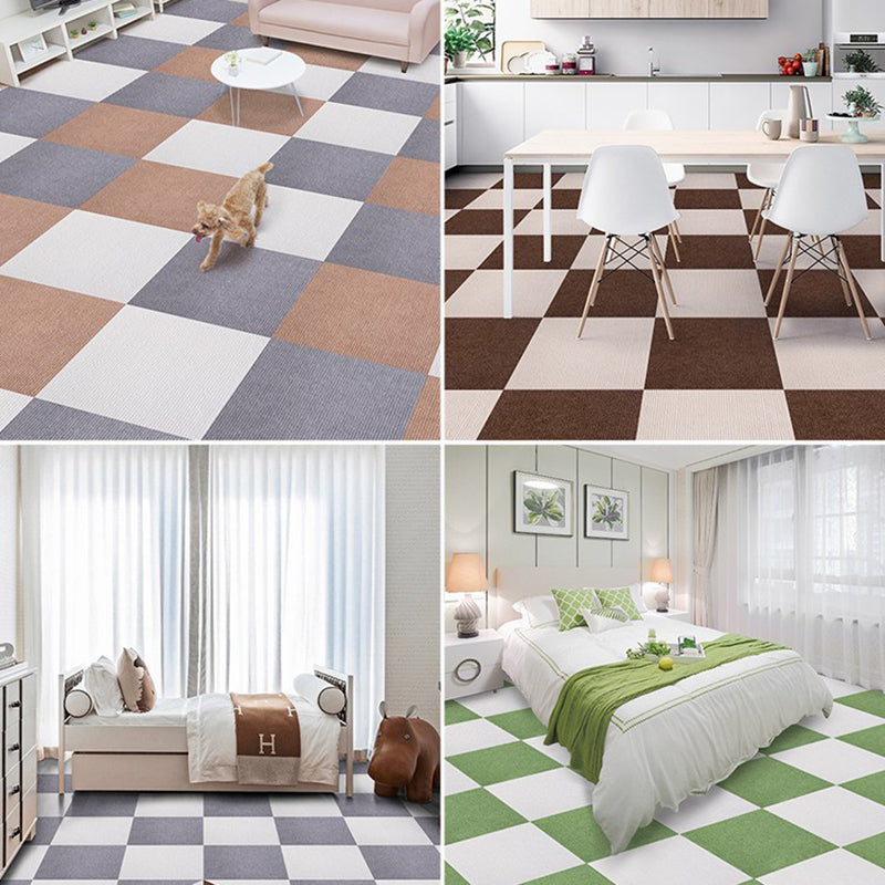Carpet Tile Non-Skid Fade Resistant Solid Color Self-Stick Carpet Tiles Living Room Clearhalo 'Carpet Tiles & Carpet Squares' 'carpet_tiles_carpet_squares' 'Flooring 'Home Improvement' 'home_improvement' 'home_improvement_carpet_tiles_carpet_squares' Walls and Ceiling' 6682221