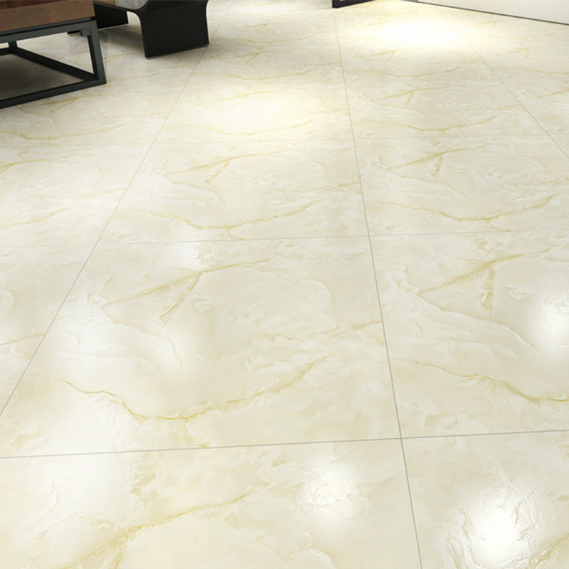 Square Peel & Stick Vinyl Flooring Stone Design PVC Flooring for Living Room White-Yellow Clearhalo 'Flooring 'Home Improvement' 'home_improvement' 'home_improvement_vinyl_flooring' 'Vinyl Flooring' 'vinyl_flooring' Walls and Ceiling' 6682303