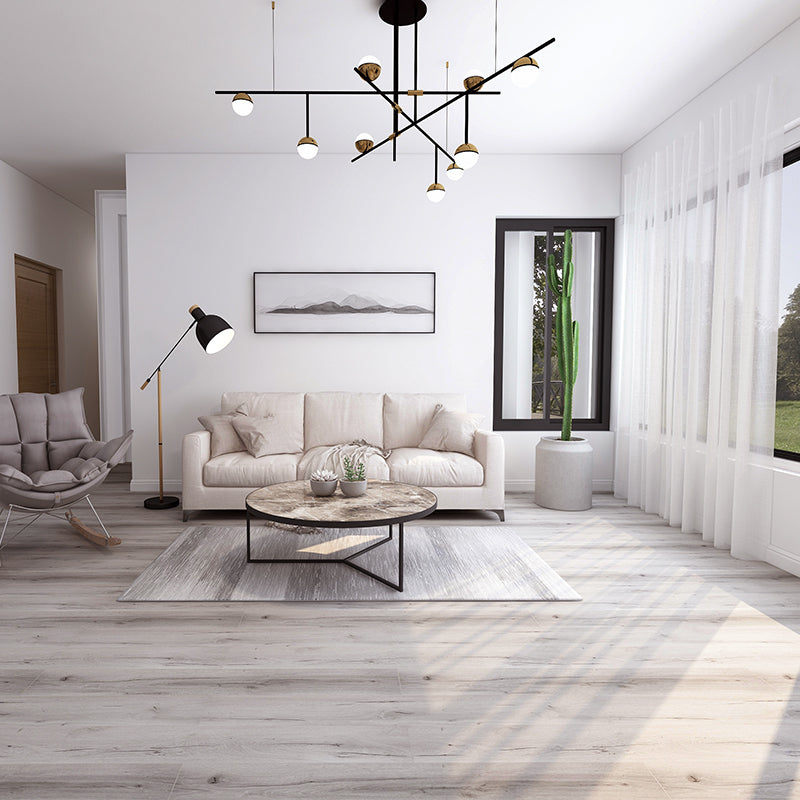 Modern Laminate Floor Wood Click-Lock Mildew Resistant Laminate Plank Flooring White Silver Clearhalo 'Flooring 'Home Improvement' 'home_improvement' 'home_improvement_laminate_flooring' 'Laminate Flooring' 'laminate_flooring' Walls and Ceiling' 6682378