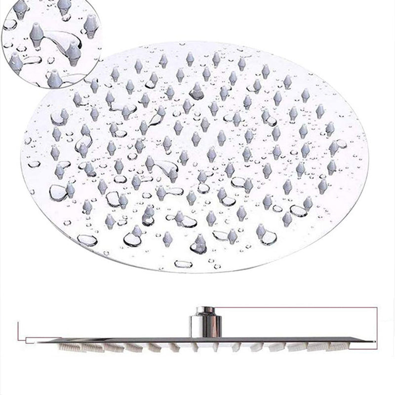 Round Dual Shower Head Stainless Steel 5-Spray Patterns Wall-Mount Showerhead Clearhalo 'Bathroom Remodel & Bathroom Fixtures' 'Home Improvement' 'home_improvement' 'home_improvement_shower_heads' 'Shower Heads' 'shower_heads' 'Showers & Bathtubs Plumbing' 'Showers & Bathtubs' 6682443