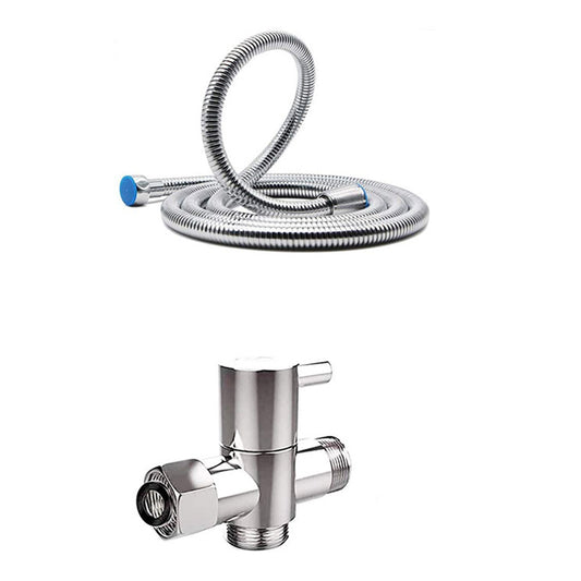 Round Dual Shower Head Stainless Steel 5-Spray Patterns Wall-Mount Showerhead Clearhalo 'Bathroom Remodel & Bathroom Fixtures' 'Home Improvement' 'home_improvement' 'home_improvement_shower_heads' 'Shower Heads' 'shower_heads' 'Showers & Bathtubs Plumbing' 'Showers & Bathtubs' 6682445