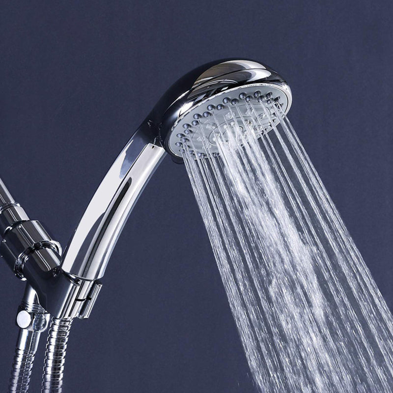 Round Handheld Shower Head in Silver Leak Resistant Wall-Mount Showerhead Clearhalo 'Bathroom Remodel & Bathroom Fixtures' 'Home Improvement' 'home_improvement' 'home_improvement_shower_heads' 'Shower Heads' 'shower_heads' 'Showers & Bathtubs Plumbing' 'Showers & Bathtubs' 6682470