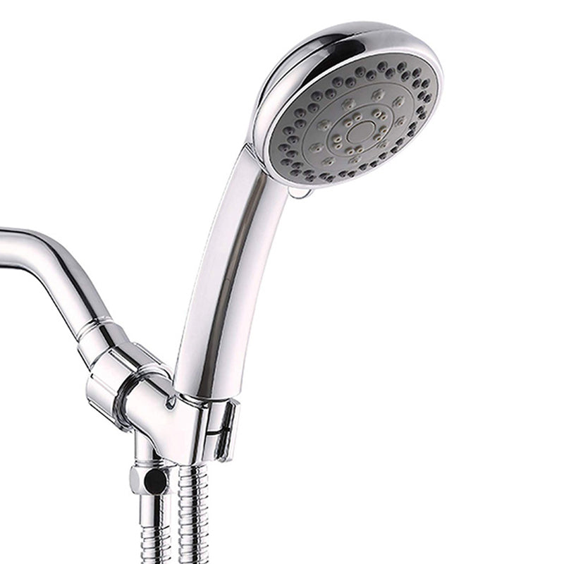 Round Handheld Shower Head in Silver Leak Resistant Wall-Mount Showerhead Clearhalo 'Bathroom Remodel & Bathroom Fixtures' 'Home Improvement' 'home_improvement' 'home_improvement_shower_heads' 'Shower Heads' 'shower_heads' 'Showers & Bathtubs Plumbing' 'Showers & Bathtubs' 6682473