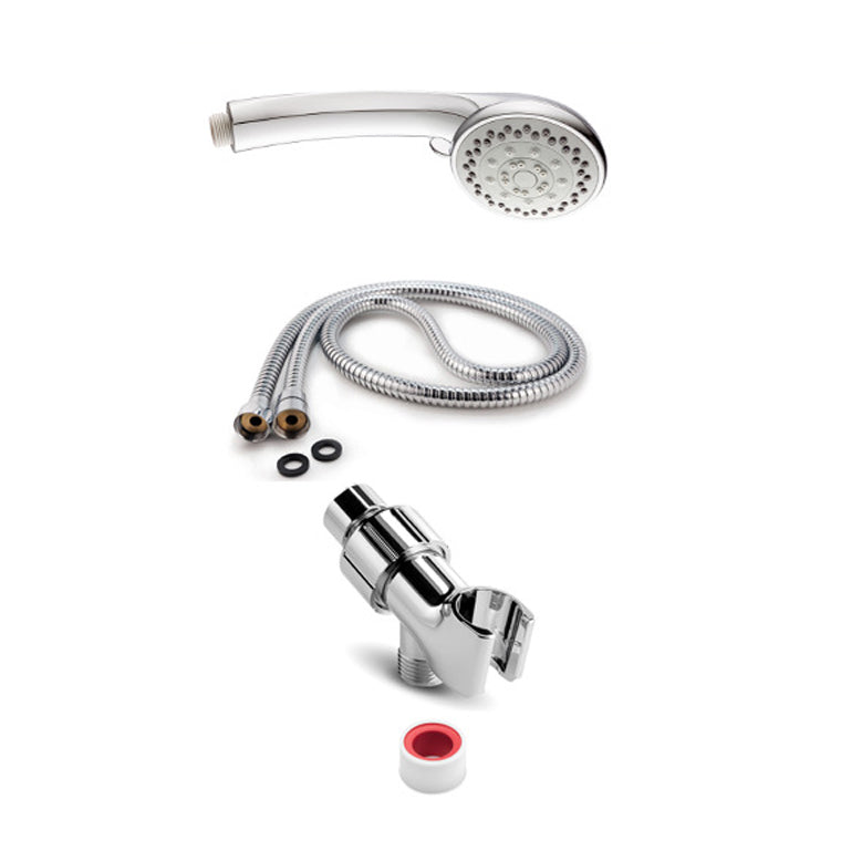 Round Handheld Shower Head in Silver Leak Resistant Wall-Mount Showerhead Clearhalo 'Bathroom Remodel & Bathroom Fixtures' 'Home Improvement' 'home_improvement' 'home_improvement_shower_heads' 'Shower Heads' 'shower_heads' 'Showers & Bathtubs Plumbing' 'Showers & Bathtubs' 6682474