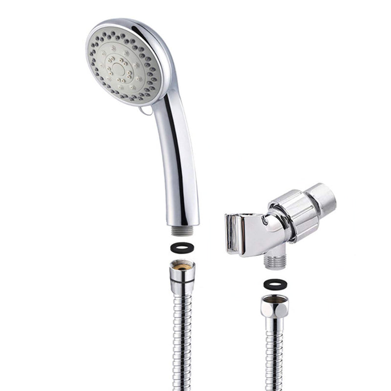 Round Handheld Shower Head in Silver Leak Resistant Wall-Mount Showerhead Clearhalo 'Bathroom Remodel & Bathroom Fixtures' 'Home Improvement' 'home_improvement' 'home_improvement_shower_heads' 'Shower Heads' 'shower_heads' 'Showers & Bathtubs Plumbing' 'Showers & Bathtubs' 6682476