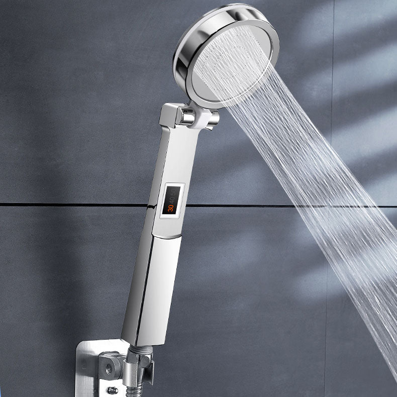 Modern Adjustable Shower Head Plastic Shower Head with Water Filtration Silver Clearhalo 'Bathroom Remodel & Bathroom Fixtures' 'Home Improvement' 'home_improvement' 'home_improvement_shower_heads' 'Shower Heads' 'shower_heads' 'Showers & Bathtubs Plumbing' 'Showers & Bathtubs' 6682543