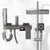 Contemporary Wall Mounted Shower System Slide Bar Included Shower Set Gun Grey Temperature Control Clearhalo 'Bathroom Remodel & Bathroom Fixtures' 'Home Improvement' 'home_improvement' 'home_improvement_shower_faucets' 'Shower Faucets & Systems' 'shower_faucets' 'Showers & Bathtubs Plumbing' 'Showers & Bathtubs' 6682649