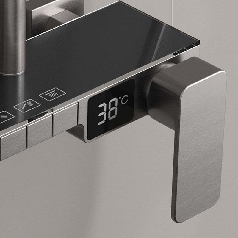 Contemporary Wall Mounted Shower System Slide Bar Included Shower Set Clearhalo 'Bathroom Remodel & Bathroom Fixtures' 'Home Improvement' 'home_improvement' 'home_improvement_shower_faucets' 'Shower Faucets & Systems' 'shower_faucets' 'Showers & Bathtubs Plumbing' 'Showers & Bathtubs' 6682653