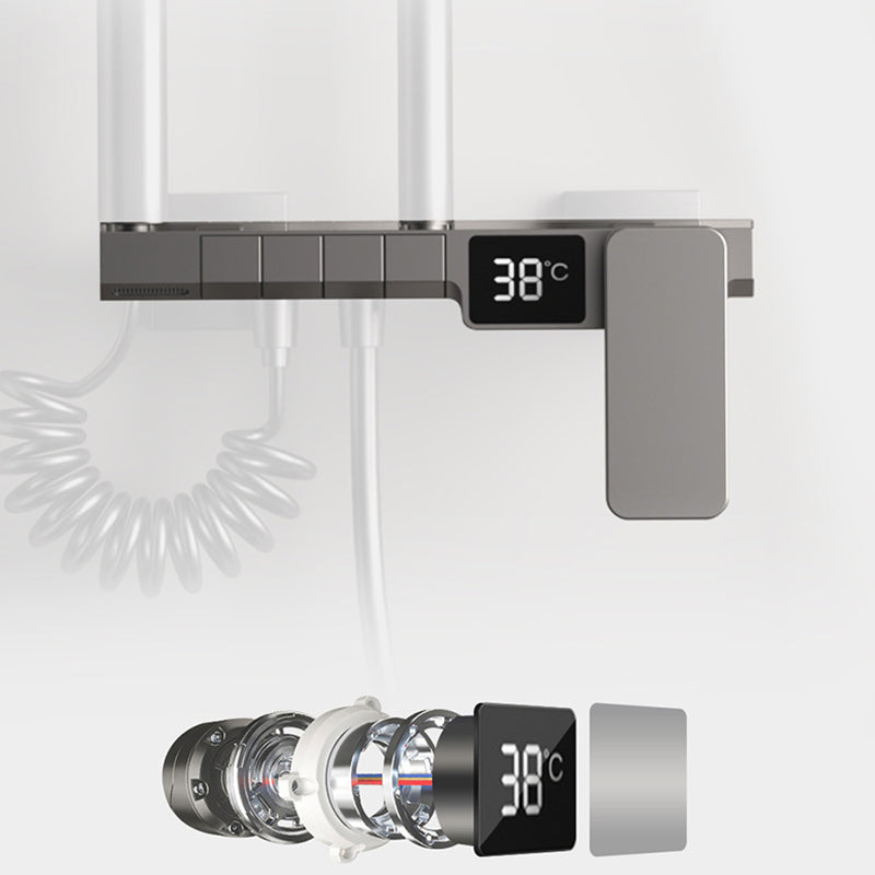 Contemporary Wall Mounted Shower System Slide Bar Included Shower Set Clearhalo 'Bathroom Remodel & Bathroom Fixtures' 'Home Improvement' 'home_improvement' 'home_improvement_shower_faucets' 'Shower Faucets & Systems' 'shower_faucets' 'Showers & Bathtubs Plumbing' 'Showers & Bathtubs' 6682656