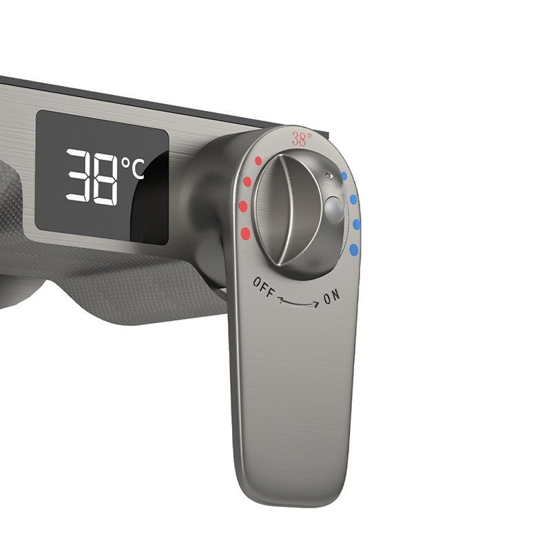 Contemporary Wall Mounted Shower System Slide Bar Included Shower Set Clearhalo 'Bathroom Remodel & Bathroom Fixtures' 'Home Improvement' 'home_improvement' 'home_improvement_shower_faucets' 'Shower Faucets & Systems' 'shower_faucets' 'Showers & Bathtubs Plumbing' 'Showers & Bathtubs' 6682657