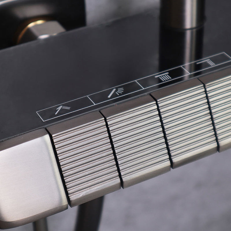 Contemporary Wall Mounted Shower System Slide Bar Included Shower Set Clearhalo 'Bathroom Remodel & Bathroom Fixtures' 'Home Improvement' 'home_improvement' 'home_improvement_shower_faucets' 'Shower Faucets & Systems' 'shower_faucets' 'Showers & Bathtubs Plumbing' 'Showers & Bathtubs' 6682661