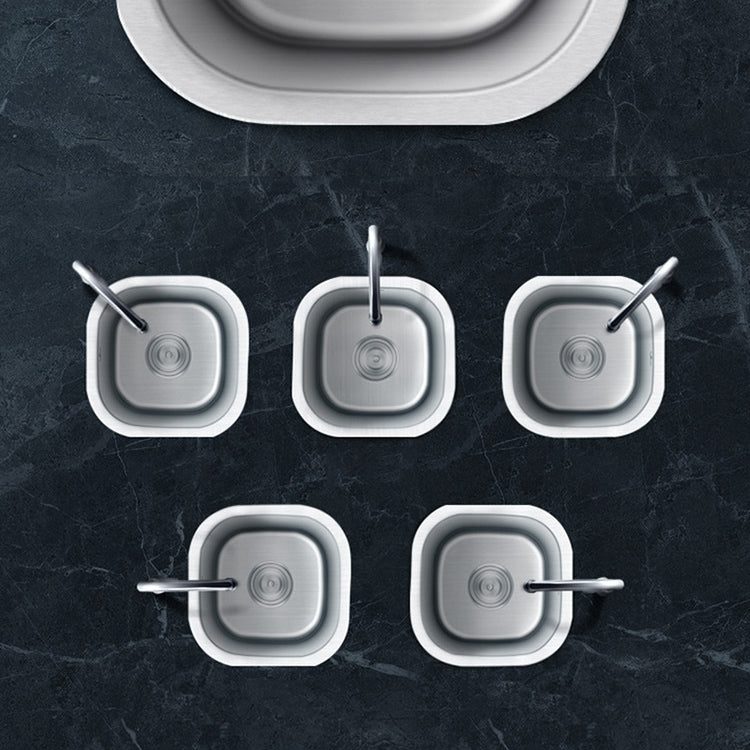 Modern Style Kitchen Sink Stainless Steel Kitchen Sink with Oval Shape Clearhalo 'Home Improvement' 'home_improvement' 'home_improvement_kitchen_sinks' 'Kitchen Remodel & Kitchen Fixtures' 'Kitchen Sinks & Faucet Components' 'Kitchen Sinks' 'kitchen_sinks' 6683573