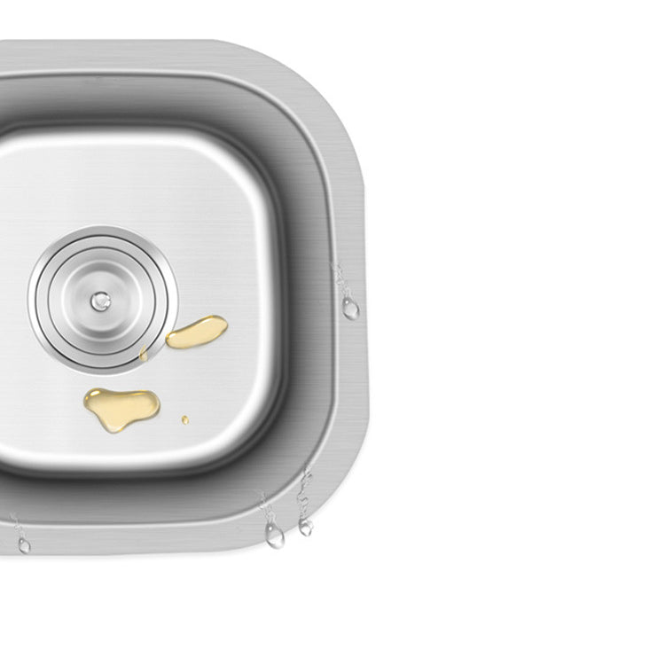 Modern Style Kitchen Sink Stainless Steel Kitchen Sink with Oval Shape Clearhalo 'Home Improvement' 'home_improvement' 'home_improvement_kitchen_sinks' 'Kitchen Remodel & Kitchen Fixtures' 'Kitchen Sinks & Faucet Components' 'Kitchen Sinks' 'kitchen_sinks' 6683574