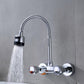 Modern Bridge Faucet Brass Knob Handle Swivel Spout Wall Mounted Pot Filler Faucet Thickened Brass Universal Clearhalo 'Home Improvement' 'home_improvement' 'home_improvement_kitchen_faucets' 'Kitchen Faucets' 'Kitchen Remodel & Kitchen Fixtures' 'Kitchen Sinks & Faucet Components' 'kitchen_faucets' 6683795