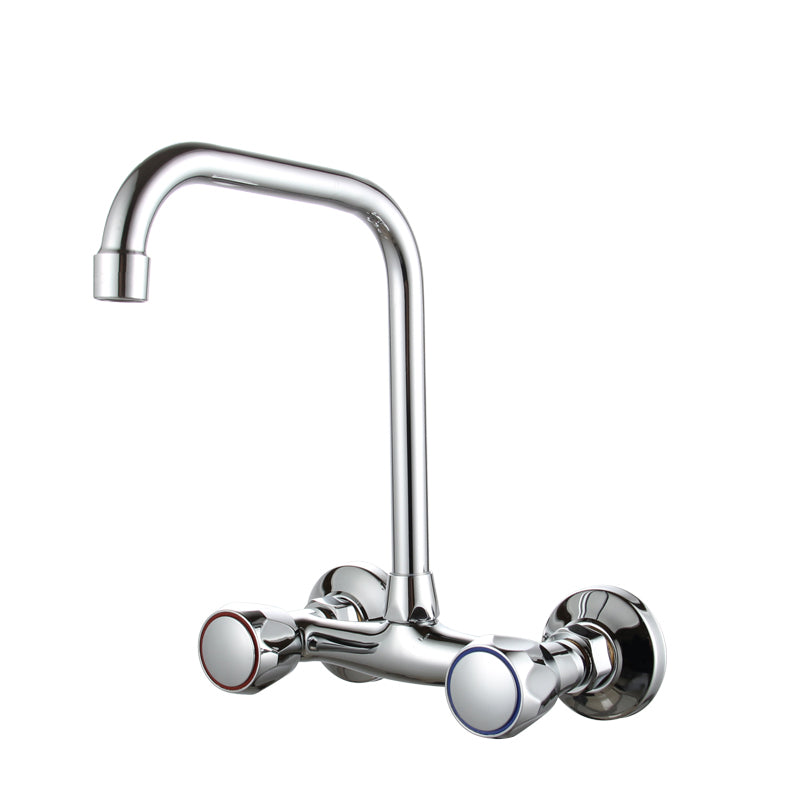 Modern Kitchen Faucet Brass Knob Handle High Arch Wall Mounted Pot Filler Faucet High Arc Clearhalo 'Home Improvement' 'home_improvement' 'home_improvement_kitchen_faucets' 'Kitchen Faucets' 'Kitchen Remodel & Kitchen Fixtures' 'Kitchen Sinks & Faucet Components' 'kitchen_faucets' 6683832