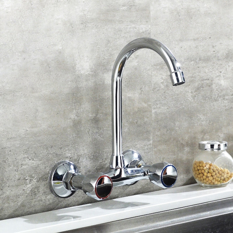 Modern Kitchen Faucet Brass Knob Handle High Arch Wall Mounted Pot Filler Faucet Clearhalo 'Home Improvement' 'home_improvement' 'home_improvement_kitchen_faucets' 'Kitchen Faucets' 'Kitchen Remodel & Kitchen Fixtures' 'Kitchen Sinks & Faucet Components' 'kitchen_faucets' 6683834
