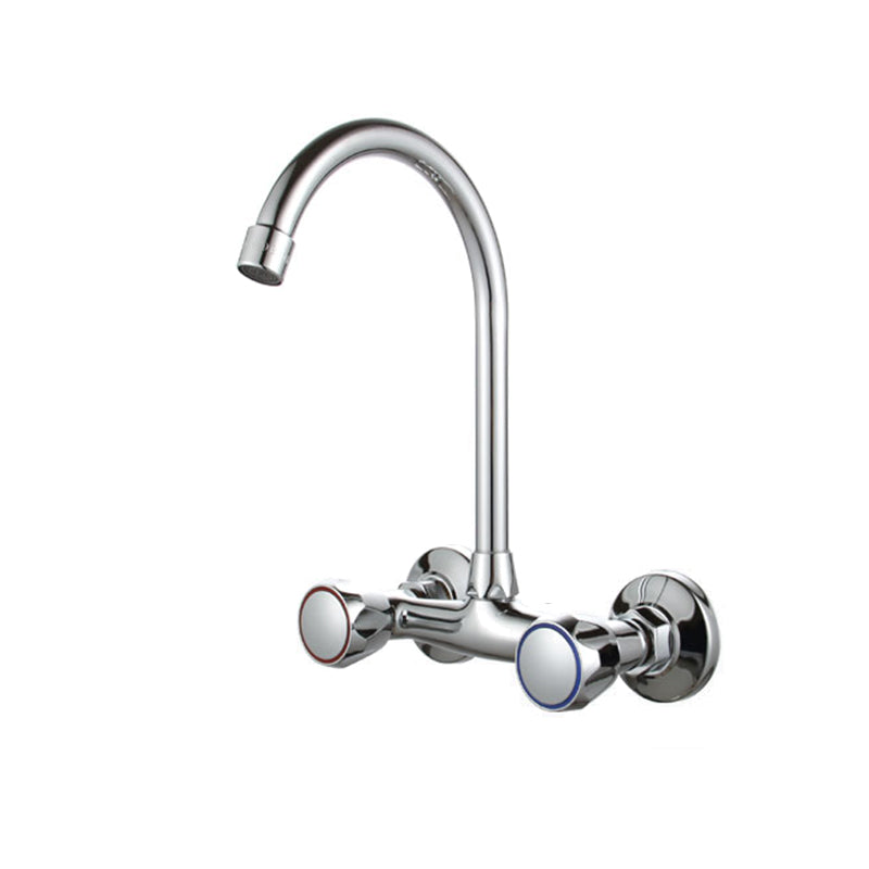 Modern Kitchen Faucet Brass Knob Handle High Arch Wall Mounted Pot Filler Faucet Clearhalo 'Home Improvement' 'home_improvement' 'home_improvement_kitchen_faucets' 'Kitchen Faucets' 'Kitchen Remodel & Kitchen Fixtures' 'Kitchen Sinks & Faucet Components' 'kitchen_faucets' 6683838