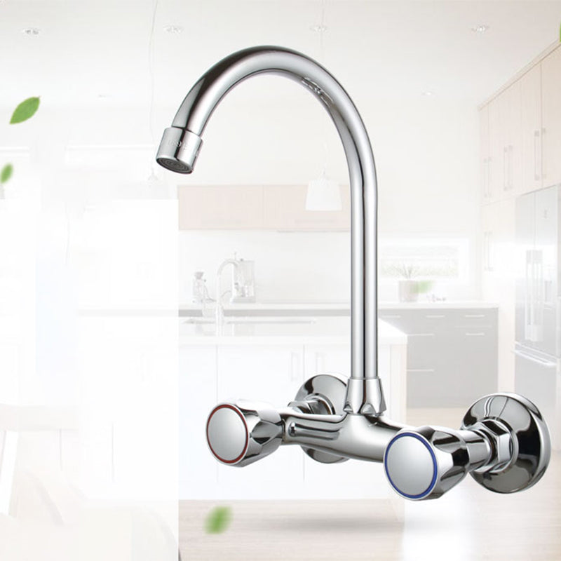 Modern Kitchen Faucet Brass Knob Handle High Arch Wall Mounted Pot Filler Faucet Clearhalo 'Home Improvement' 'home_improvement' 'home_improvement_kitchen_faucets' 'Kitchen Faucets' 'Kitchen Remodel & Kitchen Fixtures' 'Kitchen Sinks & Faucet Components' 'kitchen_faucets' 6683839