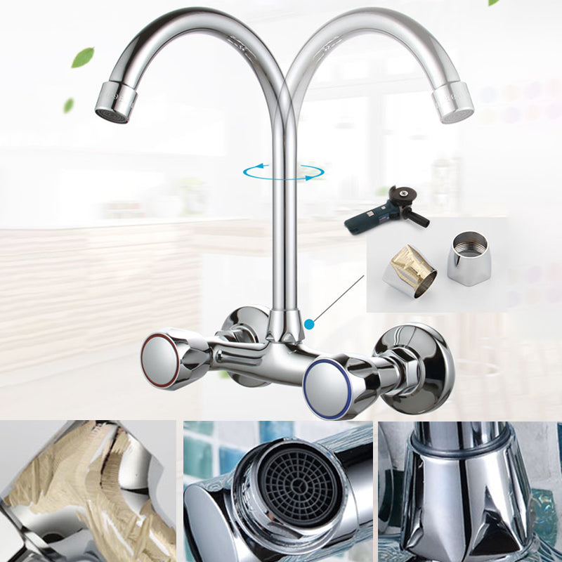Modern Kitchen Faucet Brass Knob Handle High Arch Wall Mounted Pot Filler Faucet Clearhalo 'Home Improvement' 'home_improvement' 'home_improvement_kitchen_faucets' 'Kitchen Faucets' 'Kitchen Remodel & Kitchen Fixtures' 'Kitchen Sinks & Faucet Components' 'kitchen_faucets' 6683840