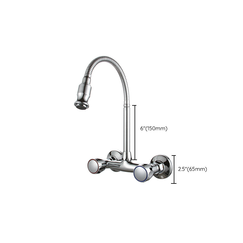 Modern Kitchen Faucet Brass Knob Handle High Arch Wall Mounted Pot Filler Faucet Clearhalo 'Home Improvement' 'home_improvement' 'home_improvement_kitchen_faucets' 'Kitchen Faucets' 'Kitchen Remodel & Kitchen Fixtures' 'Kitchen Sinks & Faucet Components' 'kitchen_faucets' 6683852