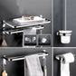 Modern Bathroom Accessory Kit Stainless Steel Towel Bar Bath Shelf Bathroom Set 6-Piece Set (Toilet Paper Holder) Clearhalo 'Bathroom Hardware Sets' 'Bathroom Hardware' 'Bathroom Remodel & Bathroom Fixtures' 'bathroom_hardware_sets' 'Home Improvement' 'home_improvement' 'home_improvement_bathroom_hardware_sets' 6688448