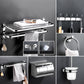 Modern Bathroom Accessory Kit Stainless Steel Towel Bar Bath Shelf Bathroom Set 8-Piece Set (Towel Ring) Clearhalo 'Bathroom Hardware Sets' 'Bathroom Hardware' 'Bathroom Remodel & Bathroom Fixtures' 'bathroom_hardware_sets' 'Home Improvement' 'home_improvement' 'home_improvement_bathroom_hardware_sets' 6688455