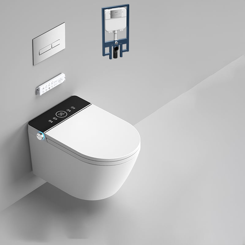 Smart Elongated Toilet with Heated Seat Antimicrobial Wall Mounted Bidet Black Clearhalo 'Bathroom Remodel & Bathroom Fixtures' 'Bidets' 'Home Improvement' 'home_improvement' 'home_improvement_bidets' 'Toilets & Bidets' 6688600