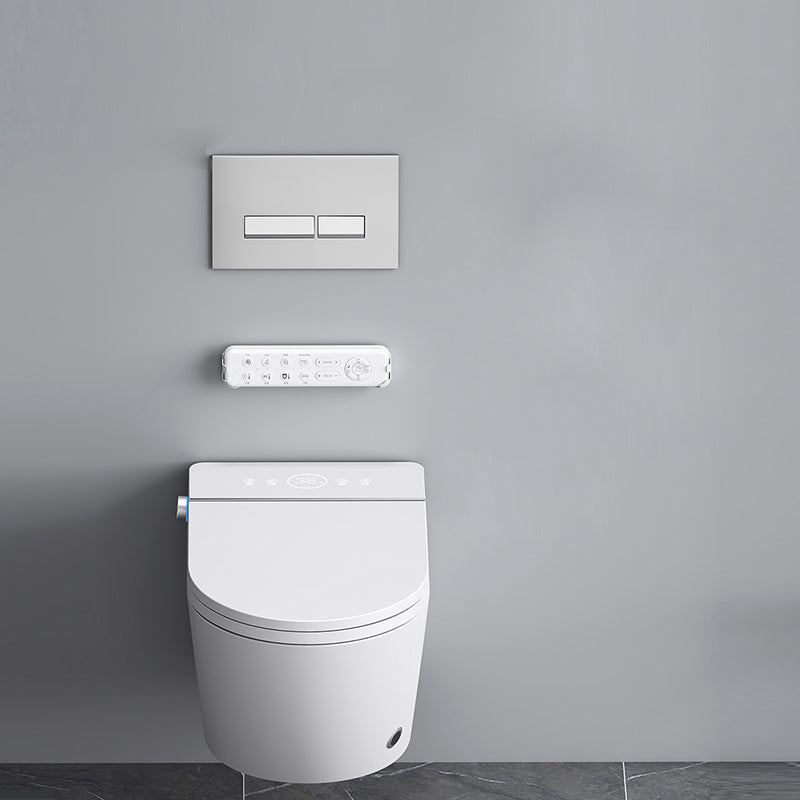 Smart Elongated Toilet with Heated Seat Antimicrobial Wall Mounted Bidet Clearhalo 'Bathroom Remodel & Bathroom Fixtures' 'Bidets' 'Home Improvement' 'home_improvement' 'home_improvement_bidets' 'Toilets & Bidets' 6688602